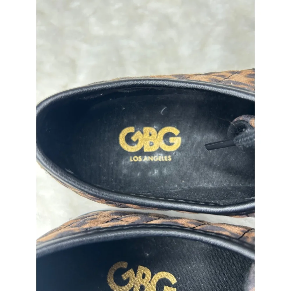 GBG Los Angeles Shoes Womens 8M Backer Sneakers Brown Faux Leather Lace Up Round
